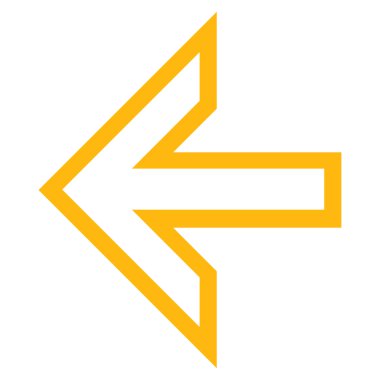 İnce çizgi vektör simge sol ok