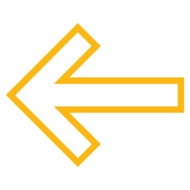 Ok sol kontur vektör simgesi