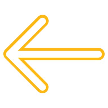 Ok sol kontur vektör simgesi