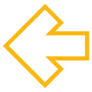 Ok sol anahat vektör simgesi