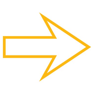 Kontur vektör simgesi sağ ok