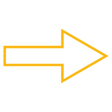 Ok sağ anahat vektör simgesi