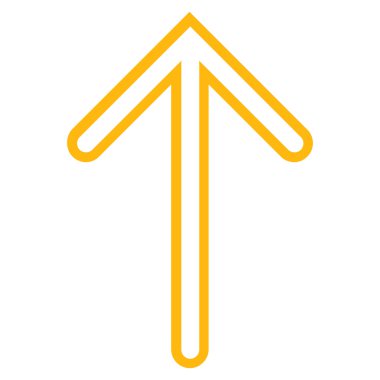 Kontur vektör simge yukarı ok