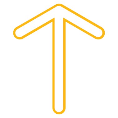 Kontur vektör simge yukarı ok