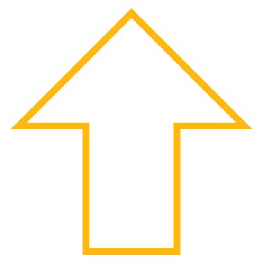 İnce çizgi vektör simge yukarı ok