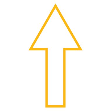 Kontur vektör simge yukarı ok