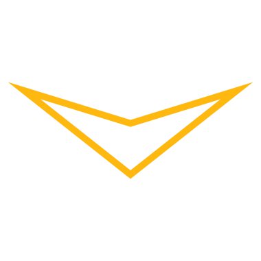 Anahat vektör simgesi aşağı ok ucu