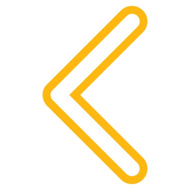 Ok ucu sol kontur vektör simgesi