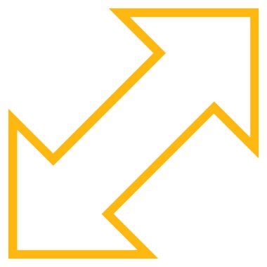 Exchange çapraz ince çizgi vektör simgesi