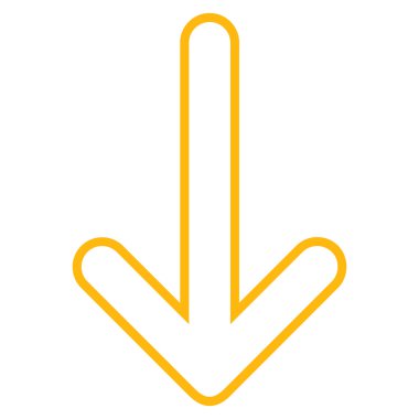 Kontur vektör simgesi aşağı yönlü ok