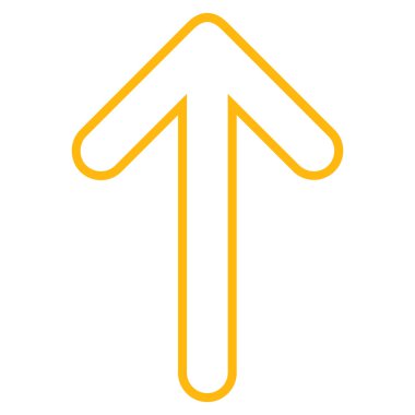 Kontur vektör simge yukarı yönlü ok