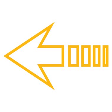 Sol kontur vektör simge göndermek