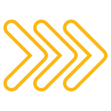 Üçlü işaretçi sağ kontur vektör simgesi