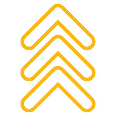 İşaretçi kontur vektör simge kadar üçlü