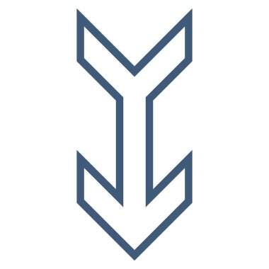 İnce çizgi vektör simgesi aşağı ok