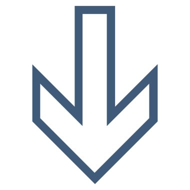 İnce çizgi vektör simgesi aşağı ok