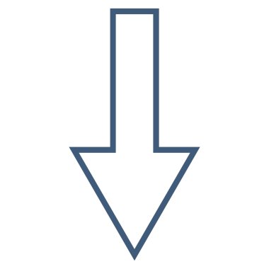 İnce çizgi vektör simgesi aşağı ok