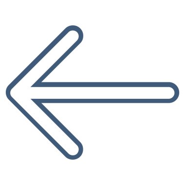 Ok sol anahat vektör simgesi