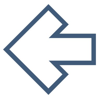 İnce çizgi vektör simge sol ok