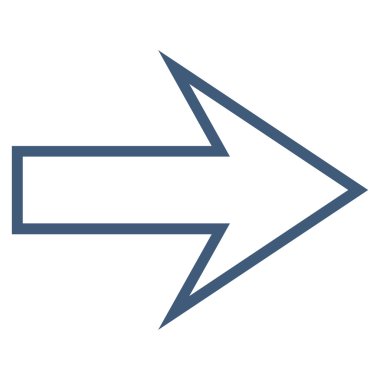 Ok şu ince çizgi vektör simgesi