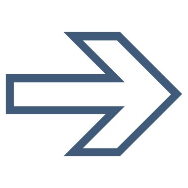 Ok şu ince çizgi vektör simgesi