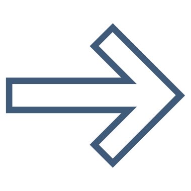 Ok sağ kontur vektör simgesi