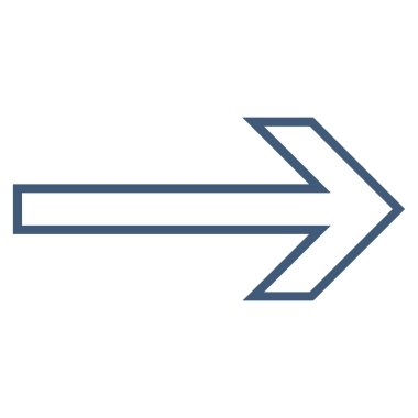 Ok sağ anahat vektör simgesi