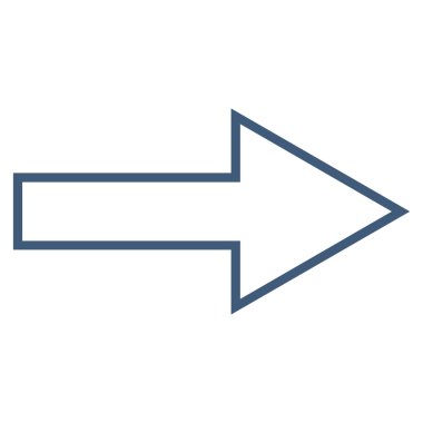 Kontur vektör simgesi sağ ok