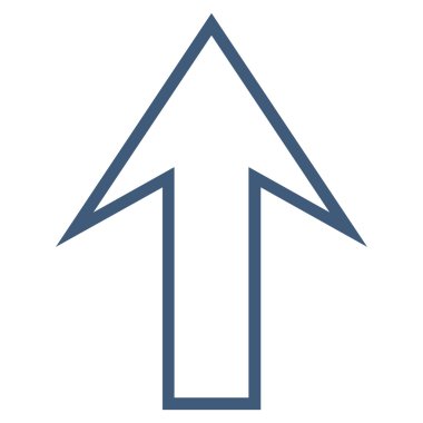 İnce çizgi vektör simge yukarı ok