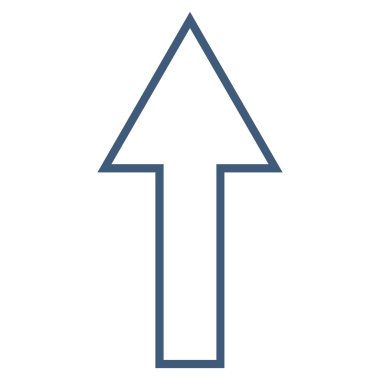 Kontur vektör simge yukarı ok