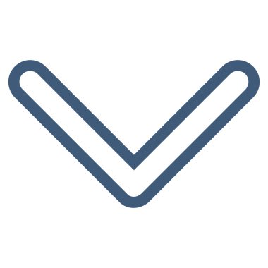 İnce çizgi vektör simgesi aşağı ok ucu