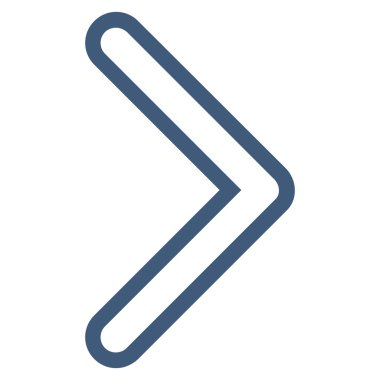 Ok ucu sağ kontur vektör simgesi