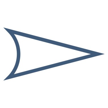 Ok ucu sağ kontur vektör simgesi