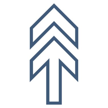 Yön yukarı kontur vektör simgesi