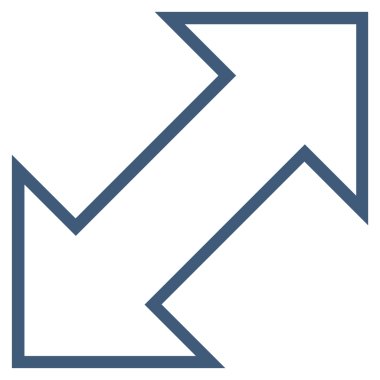 Exchange çapraz ince çizgi vektör simgesi