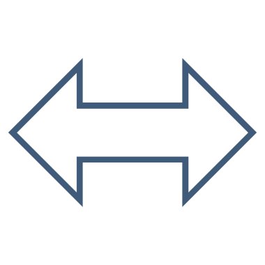 Exchange yatay kontur vektör simgesi