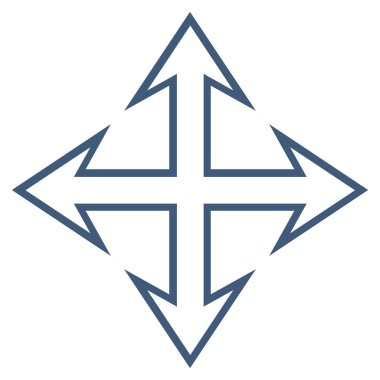 Oklar ince çizgi vektör simgesini genişletin