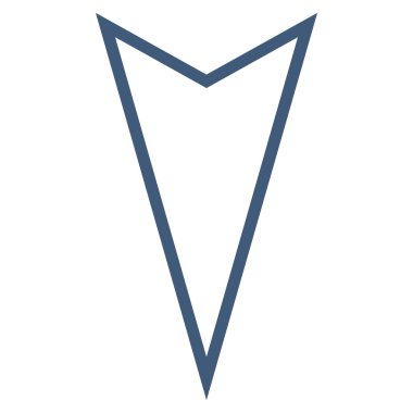 İşaretçi aşağı inme vektör simgesi