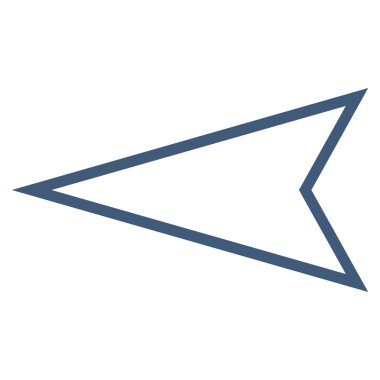 İşaretçi sol anahat vektör simgesi