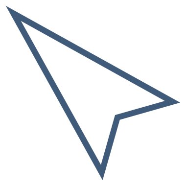 İşaretçi yaptı yukarı ince çizgi vektör simgesi