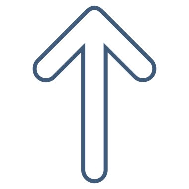 İnce çizgi vektör simge yukarı yönlü ok