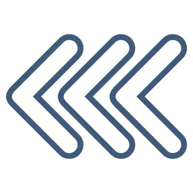 Üçlü işaretçi sol kontur vektör simgesi