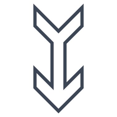 İnce çizgi vektör simgesi aşağı ok