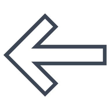 İnce çizgi vektör simge sol ok