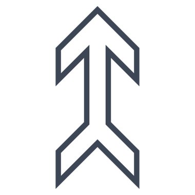 İnce çizgi vektör simge yukarı ok