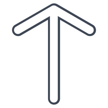 Kontur vektör simge yukarı ok