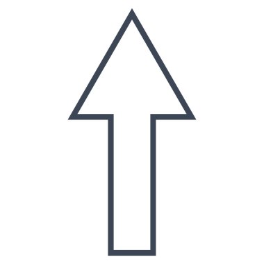 Kontur vektör simge yukarı ok