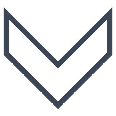 Anahat vektör simgesi aşağı ok ucu