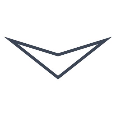 İnce çizgi vektör simgesi aşağı ok ucu