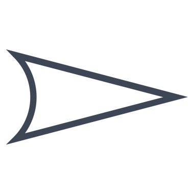 Ok ucu şu ince çizgi vektör simgesi